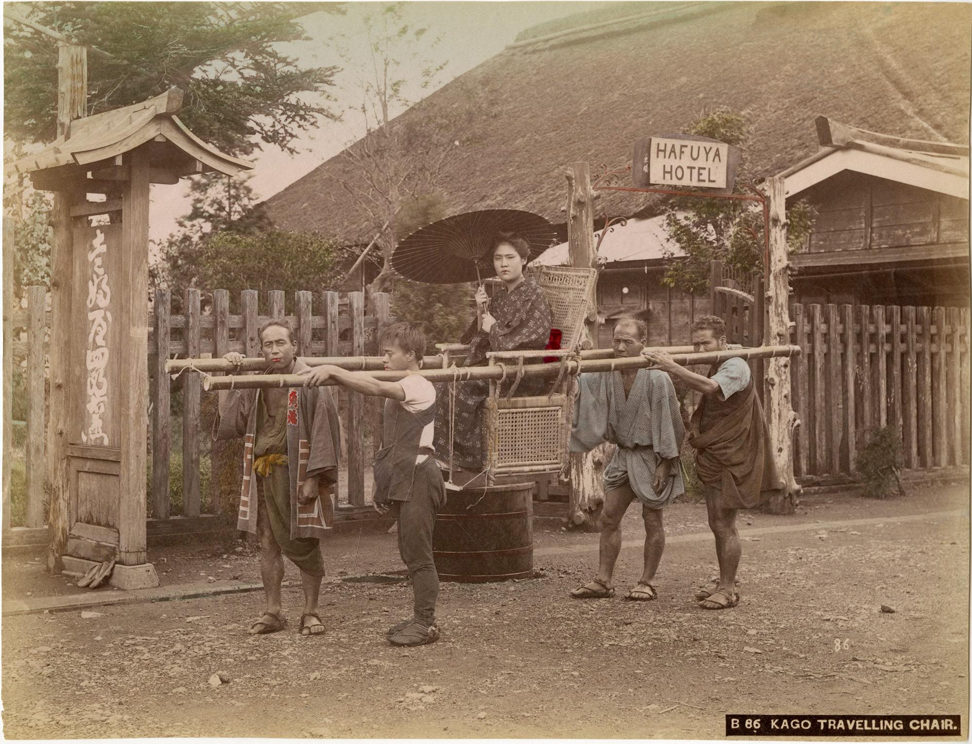 Japan - Geisha, Kago-Reisestuhl