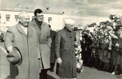 Jawaharlal Nehru y Nikita Krusciov - Foto de época - Años 60