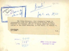 Jawaharlal Nehru e il Prof. Martino - Foto d'epoca - 1956