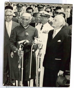 Jawaharlal Nehru in Rome - Vintage Photo - 1950s