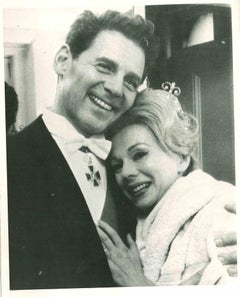 Jean-Pierre Aumont et Sandra Milo - Photo vintage - Années 1960