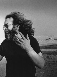 Jerry Garcia Candid in the Wind Vintage Original Photograph