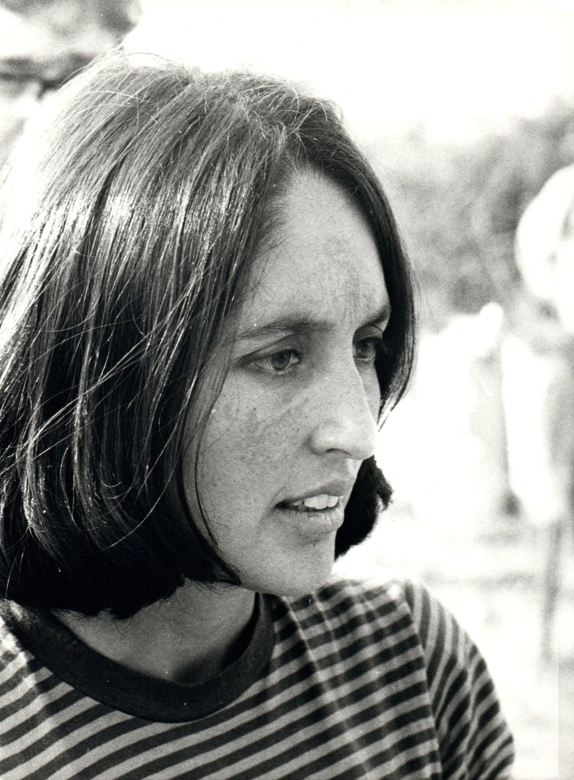 Unknown Black and White Photograph - Joan Baez Profile Portrait Vintage Original Photograph