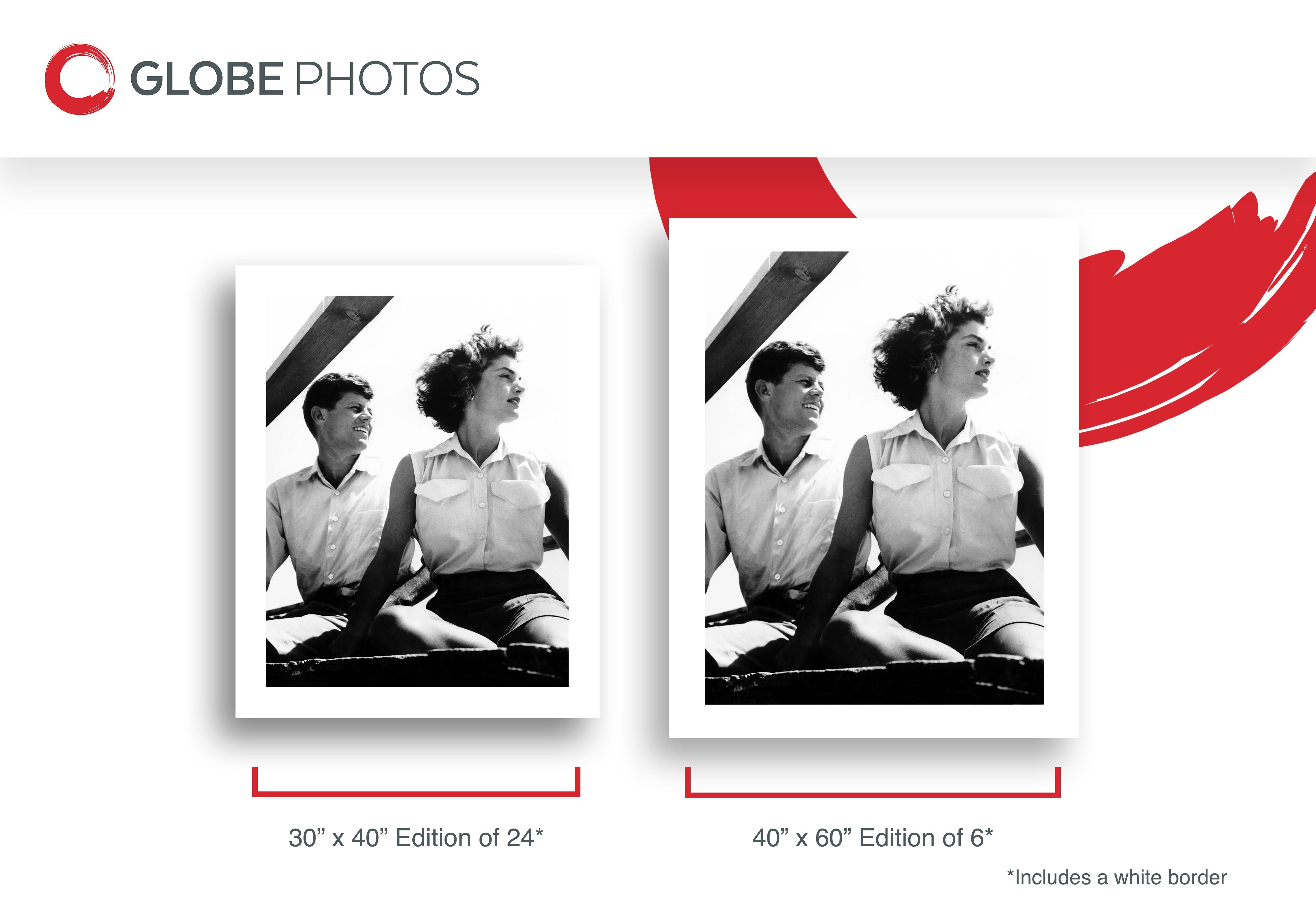 John F. Kennedy and Jackie Kennedy: Living in the Sunshine - Black Portrait Photograph by Unknown