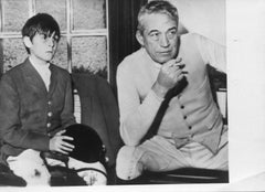 John Huston and Tony Huston - Vintage b/w Photograph - 1960s