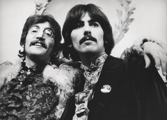 John Lennon and George Harrison Smiling Fine Art Print