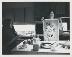 Vintage John Lennon and Yoko Ono, Black and White Photography, 1970s, 18, 1 x 22, 8 cm