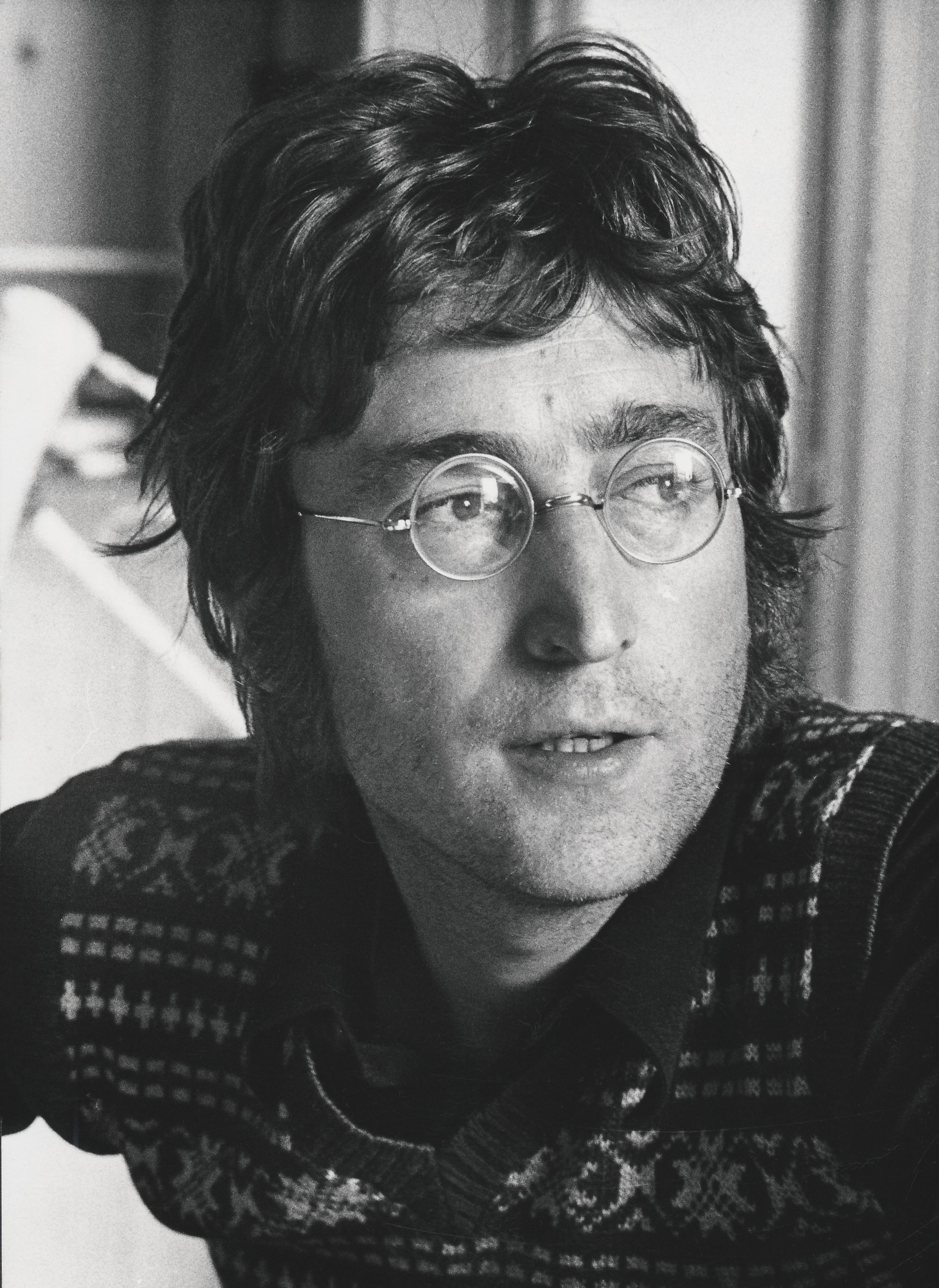 Unknown Black and White Photograph - John Lennon Candid Fine Art Print