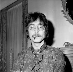 Vintage John Lennon Candid with Cigarette Globe Photos Fine Art Print
