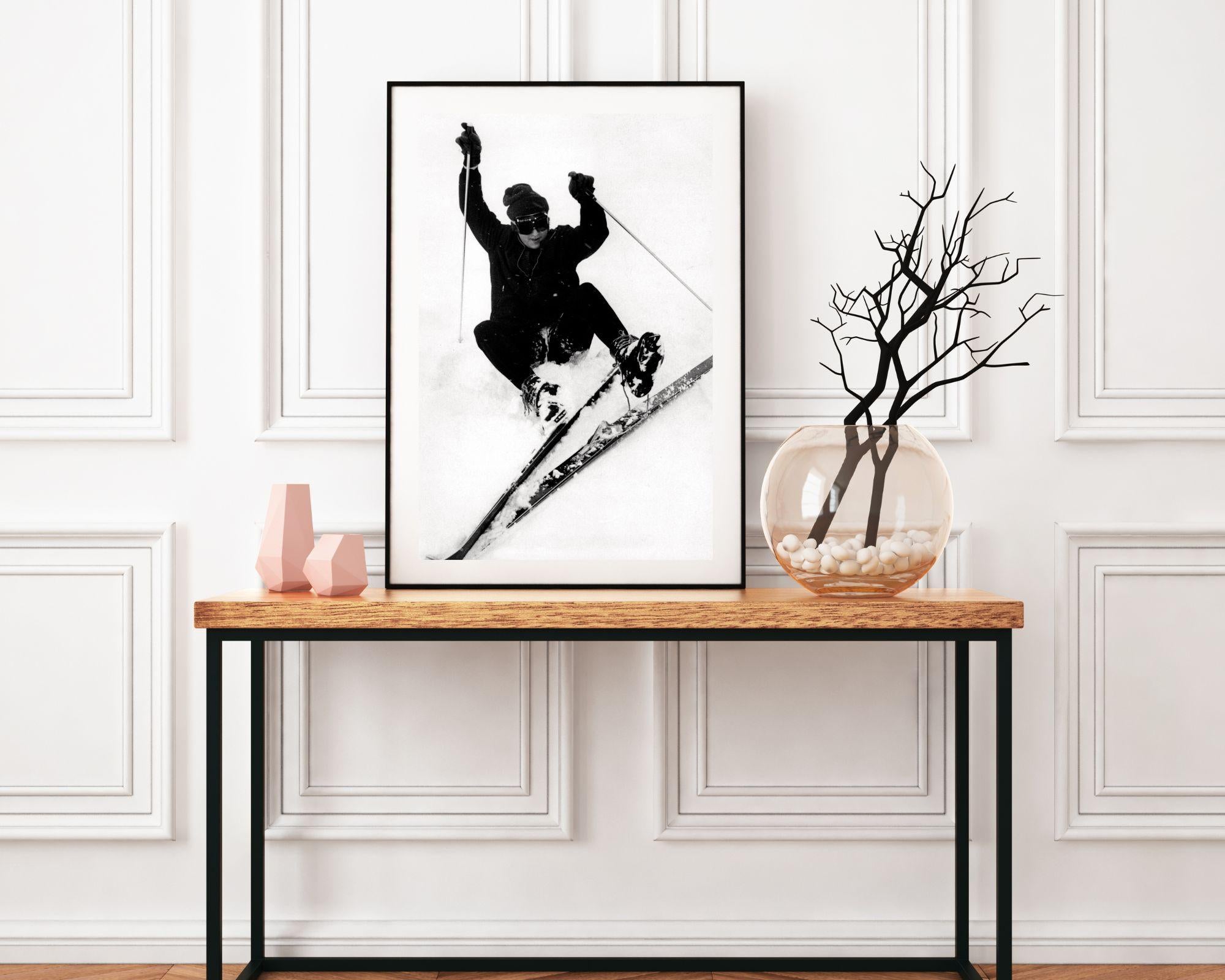 John Lennon Skiing - Photograph by Unknown