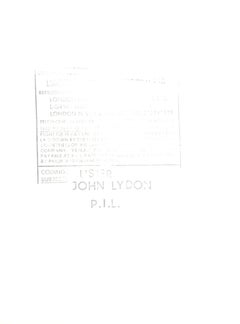 John Lydon 'Johnny Rotten' of The Sex Pistols Vintage Original Photograph