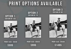 John Wayne Riding a Horse Fine Art Print