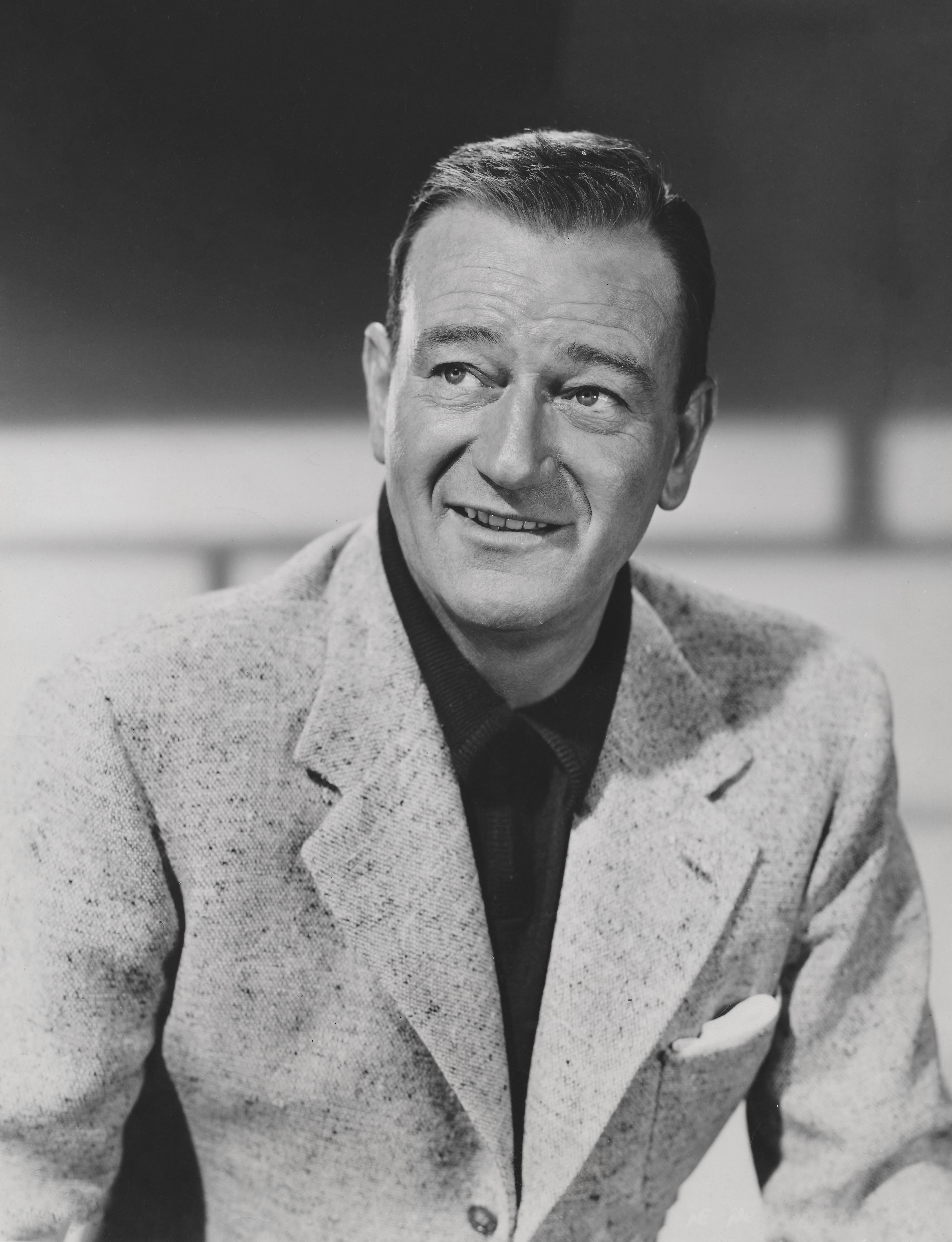 Unknown Black and White Photograph - John Wayne Smiling Fine Art Print