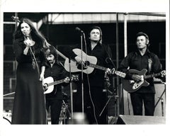 Johnny Cash and June Carter on Stage Vintage Original Photograph