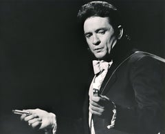 Johnny Cash: "The Man in Black" on Stage Fine Art Print