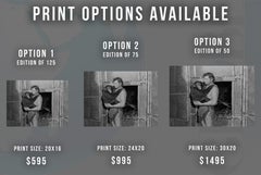 Johnny Weissmuller Holding a Monkey Fine Art Print