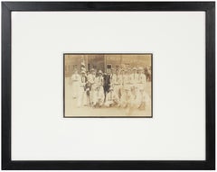 "Johny Jorgensen" Black and White Photograph of Men in Uniform with Horse
