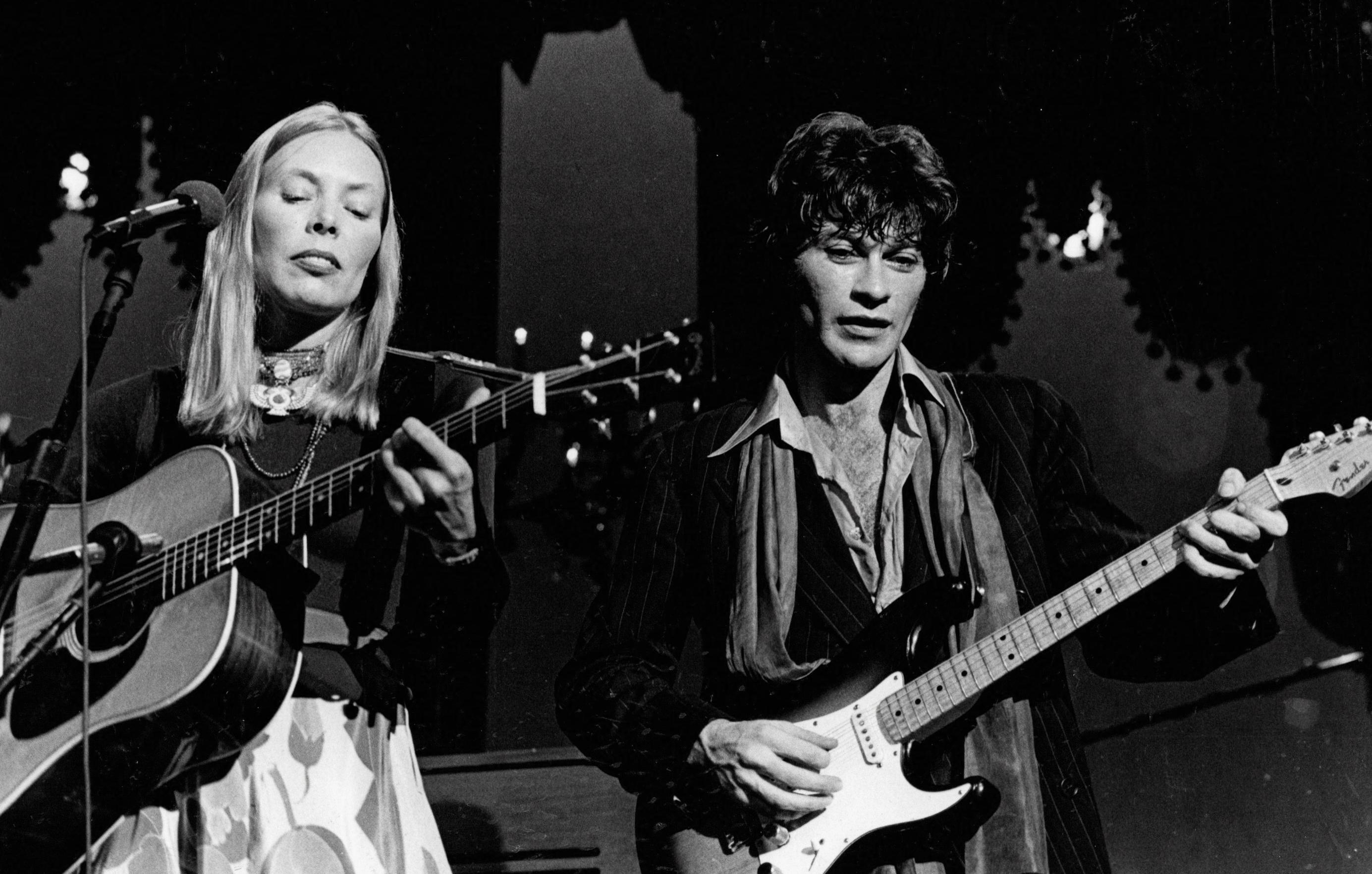 Unknown Portrait Photograph - Joni and Robbie Roberts Performing on Stage Vintage Original Photograph