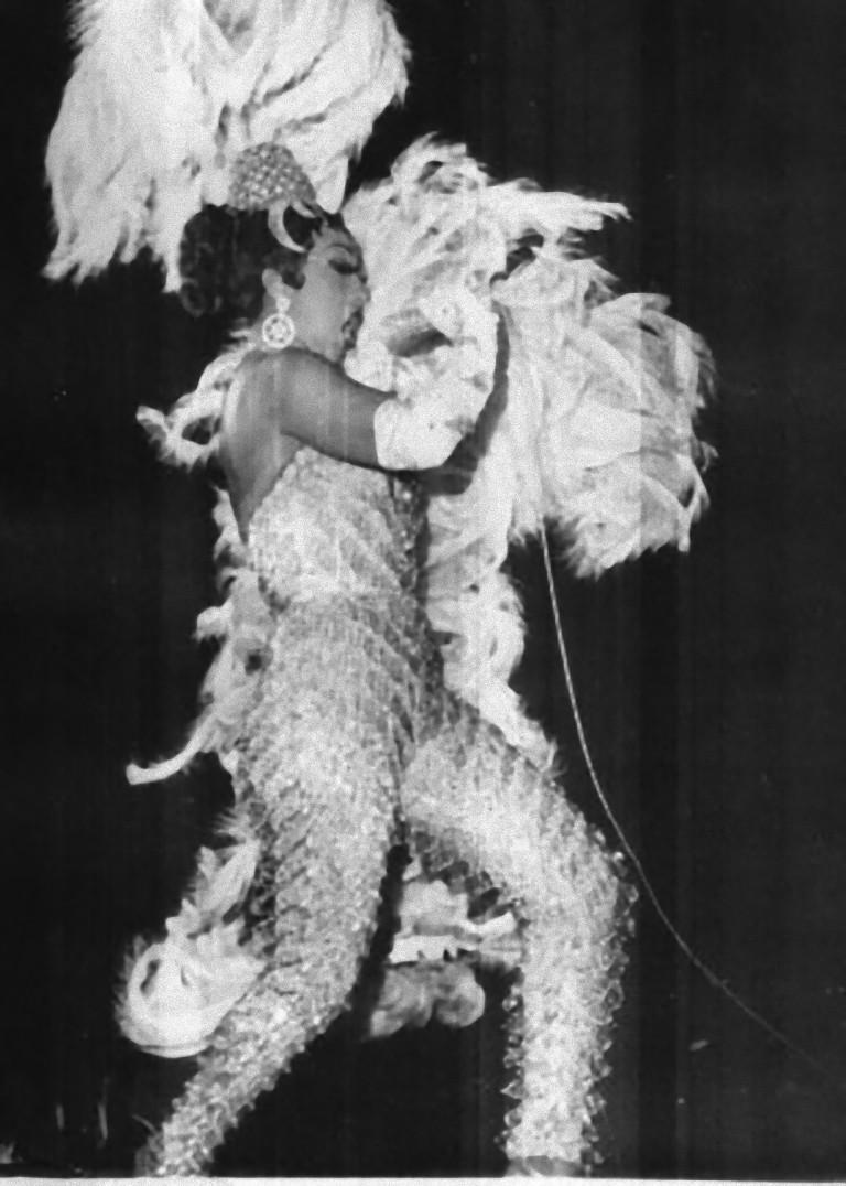 Unknown Black and White Photograph - Josèphine Baker at Bern Night Club, Stockholm - Vintage Photograph - 1964