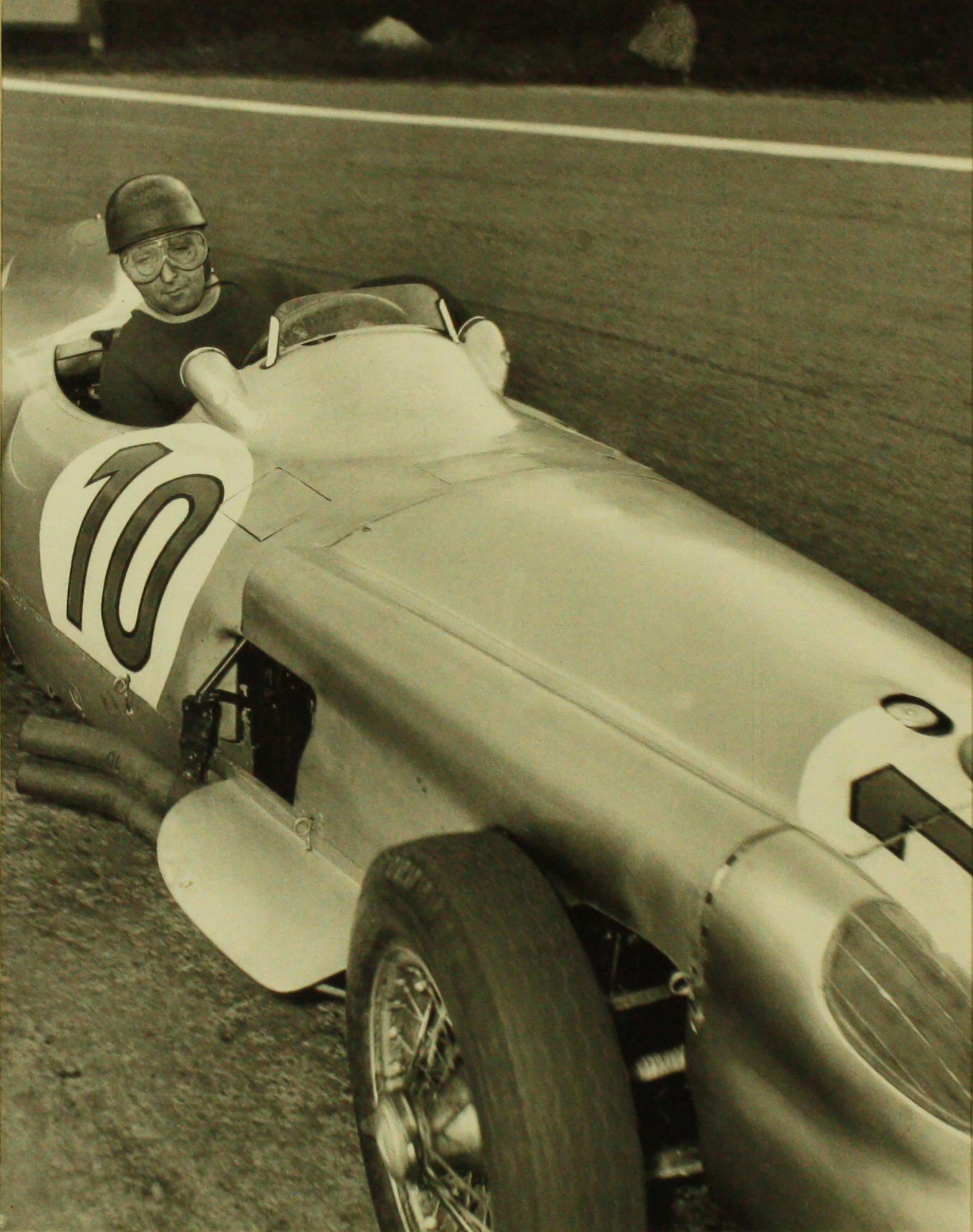 Juan Manuel Fangio 1955 Belgian Grand Prix Mercedes W196 - Photograph by Unknown