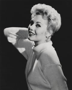 Kim Novak Smiling and Leaning Globe Photos Fine Art Print