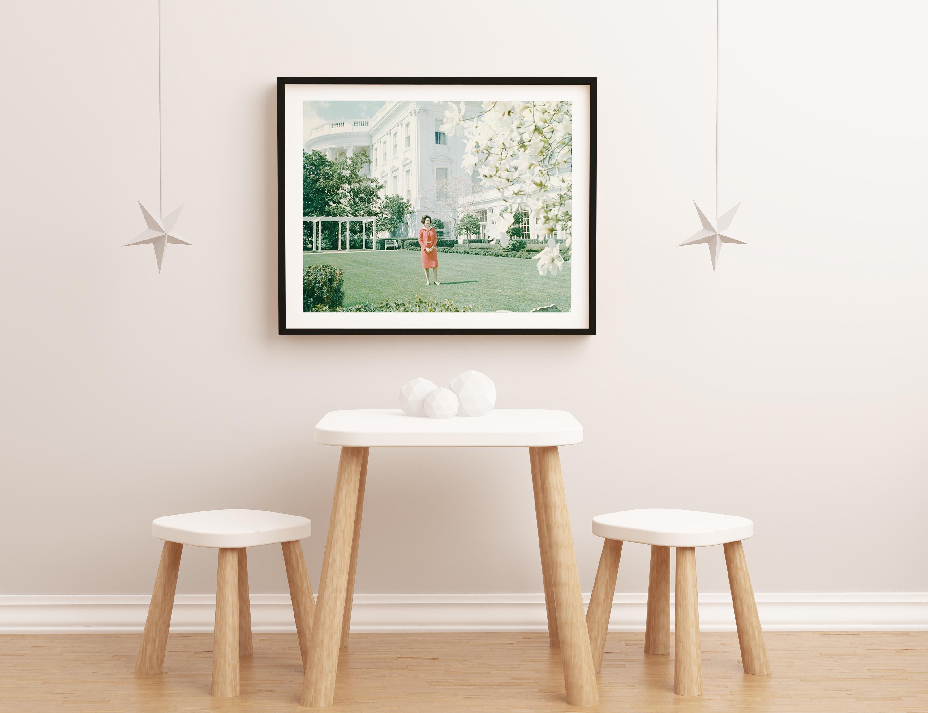 Ladybird Johnson: FIrst Lady in The White House Lawn Globe Photos Fine Art Print For Sale 2