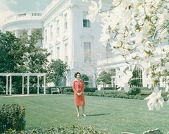 Ladybird Johnson: FIrst Lady in The White House Lawn Globe Photos Fine Art Print