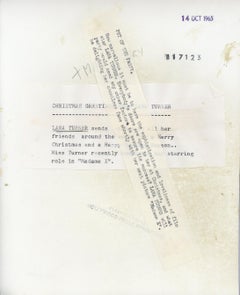 Lana Turner Glamour Christmas Portrait Vintage Original Photograph