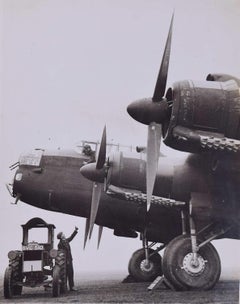 Vintage Lancaster Bomber II 1943 original silver gelatin photograph World War II RAF