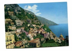 Landschaftslandschaft – Ansicht von Positano – Vintage-Foto – Mitte des 20. Jahrhunderts 