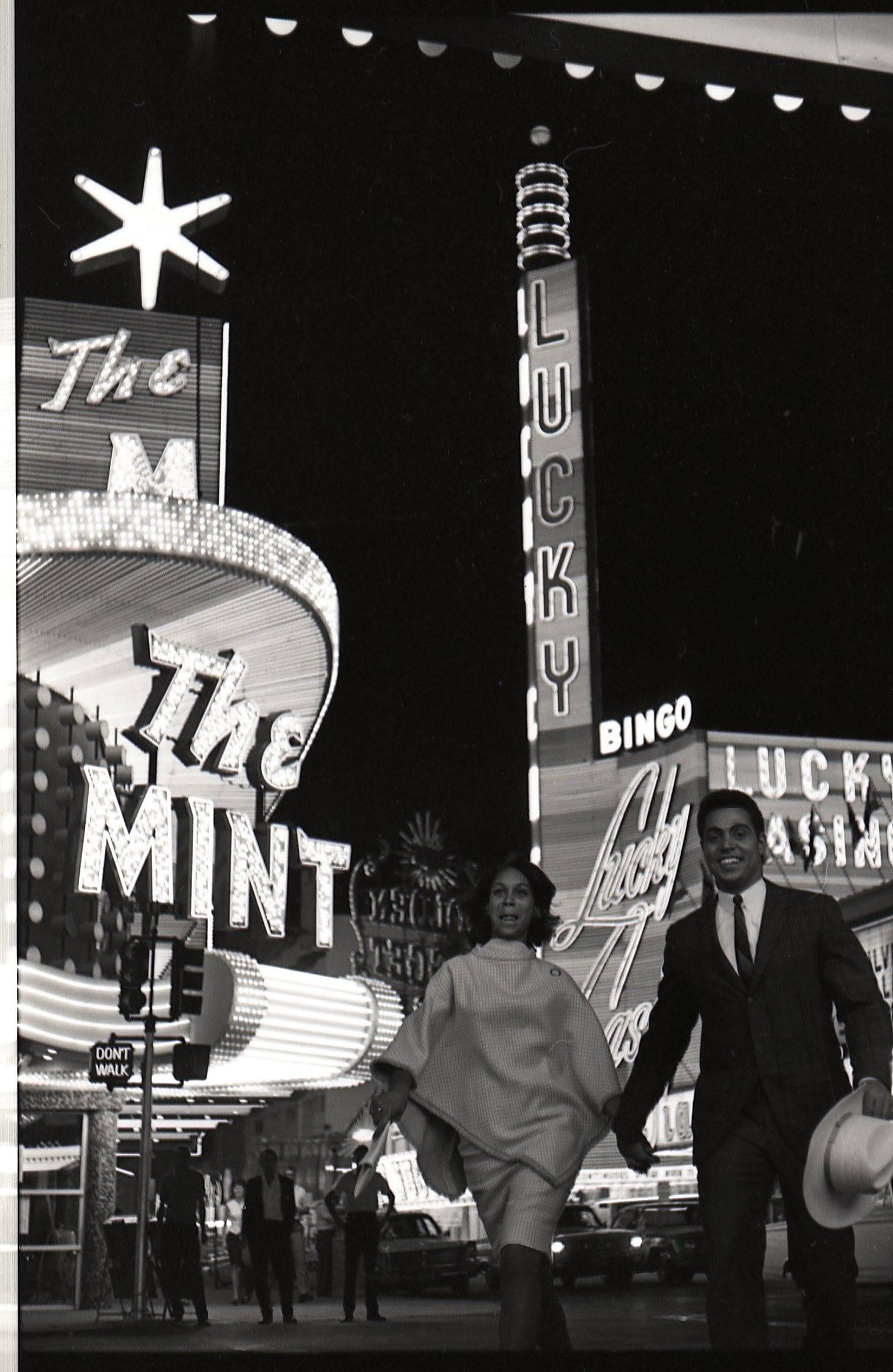 Unknown Black and White Photograph - Las Vegas at Night Fine Art Print