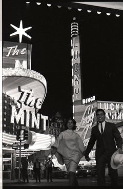 Vintage Las Vegas at Night Fine Art Print