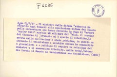 Lattansio, Verteidigungsminister – Vintage-Foto – 1977