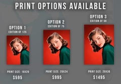 Lauren Bacall in Stunning Color Globe Photos Fine Art Print