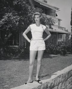 Lauren Bacall Standing Outdoors Fine Art Print