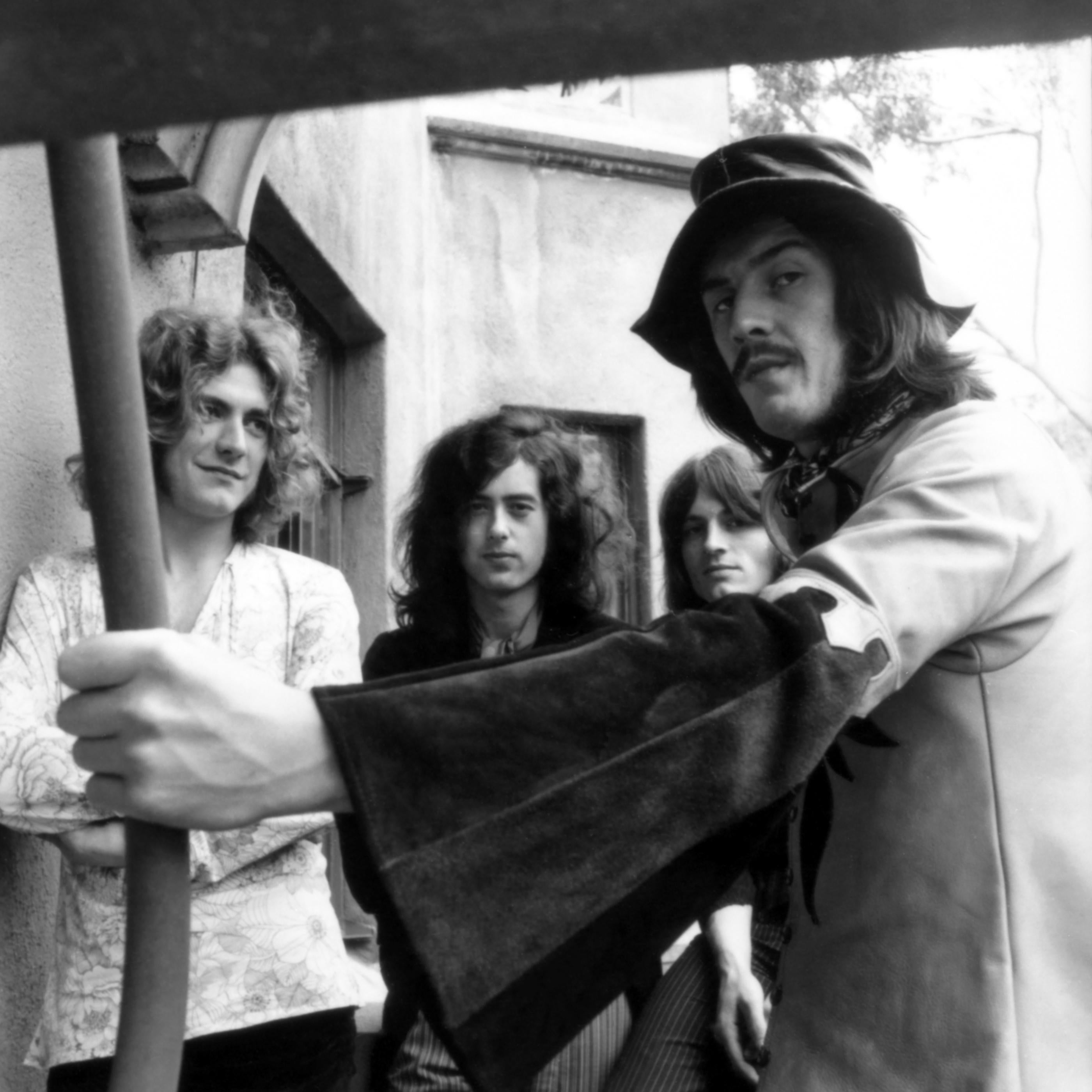 Unknown Black and White Photograph - Led Zeppelin Partying at the Chateau 20" x 20" (Edition of 24) 