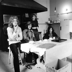 Vintage Led Zeppelin Sitting at a Kitchen Table 40" x 40" (Edition of 12)