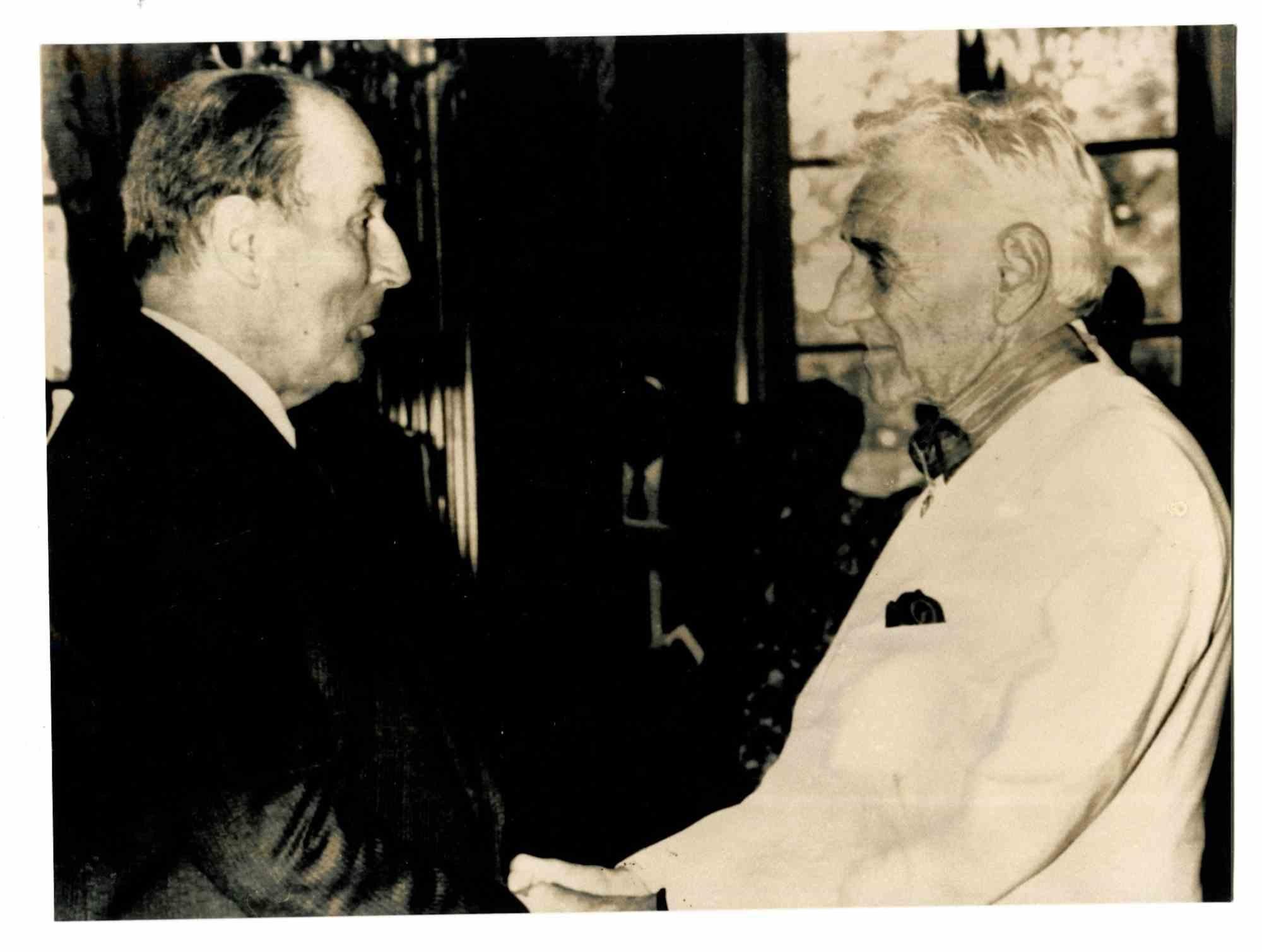 Leonard Bernstein et François Mitterrand - Photo- 1980