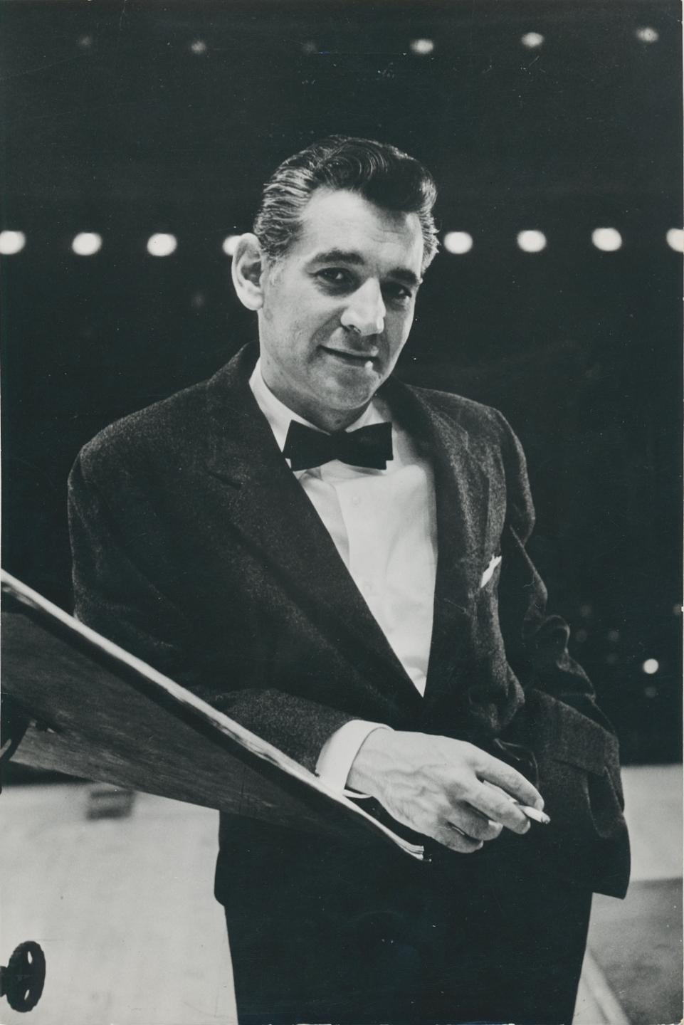 Unknown Black and White Photograph - Leonard Bernstein, ca. 1950s