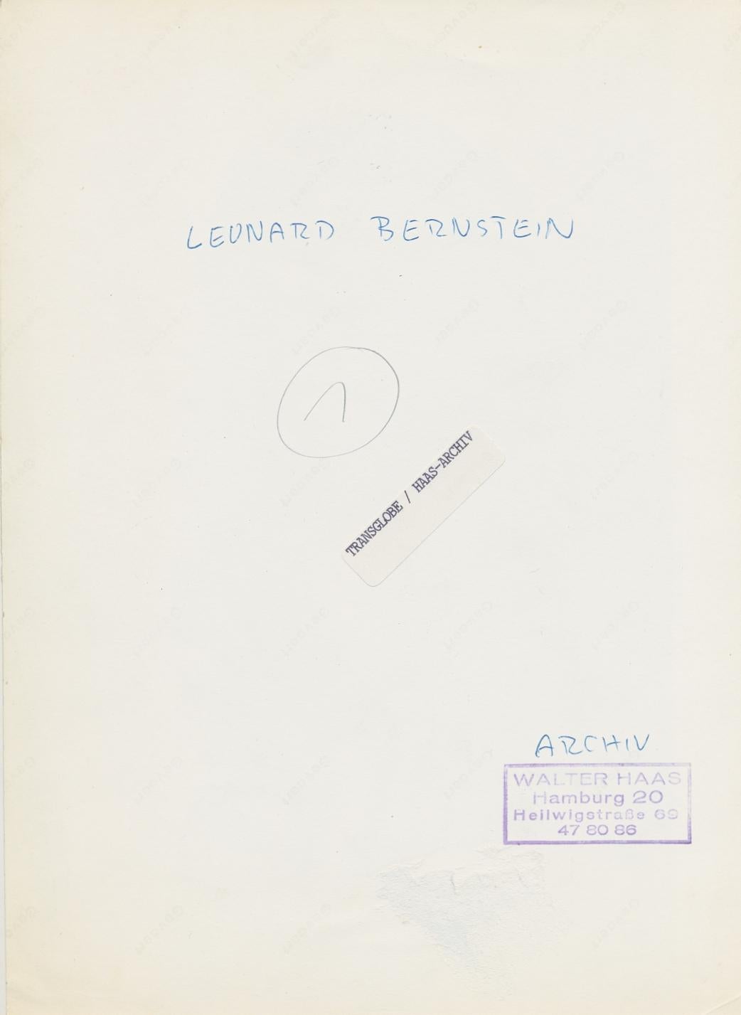 Leonard Bernstein, ca. 1960 - Modern Photograph by Unknown