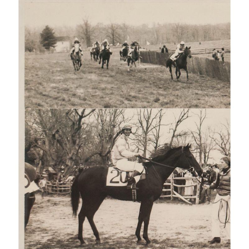Classic Marlborough Hunt Races winner's enclosure b&w photo of Lively Lark from April 8, 1979

Photo Sz: 13 3/4