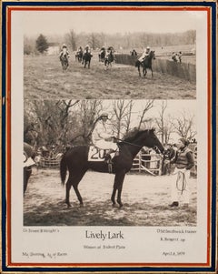 Vintage "Lively Lark" 1979 B&W Steeplechase Photo