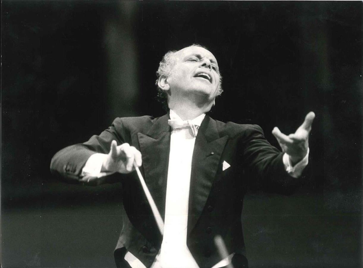 Unknown Portrait Photograph – Vintage-Foto von Lorin Maazel – Vintage-Foto 1980er Jahre