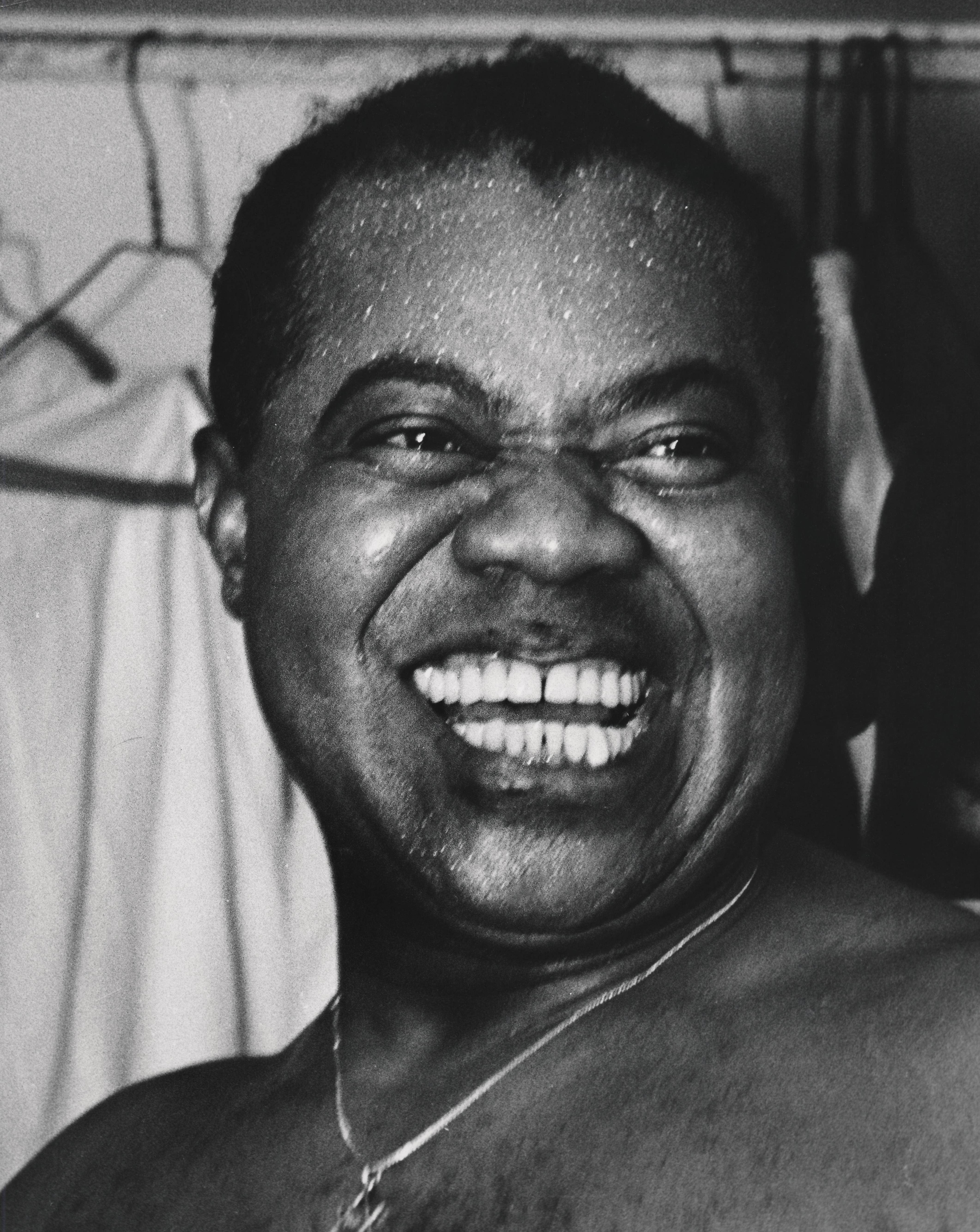Unknown Black and White Photograph - Louis Armstrong Laughing Fine Art Print