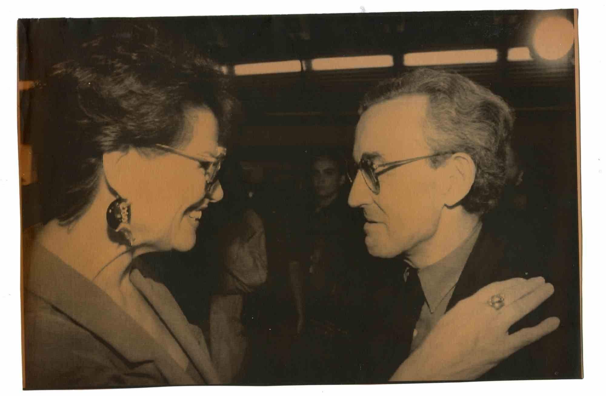 Unknown Figurative Photograph - Louis Malle and Claudia Cardinale - Vintage Photo - 1990s