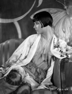 Louise Brooks Profile Shot in Chair Fine Art Print