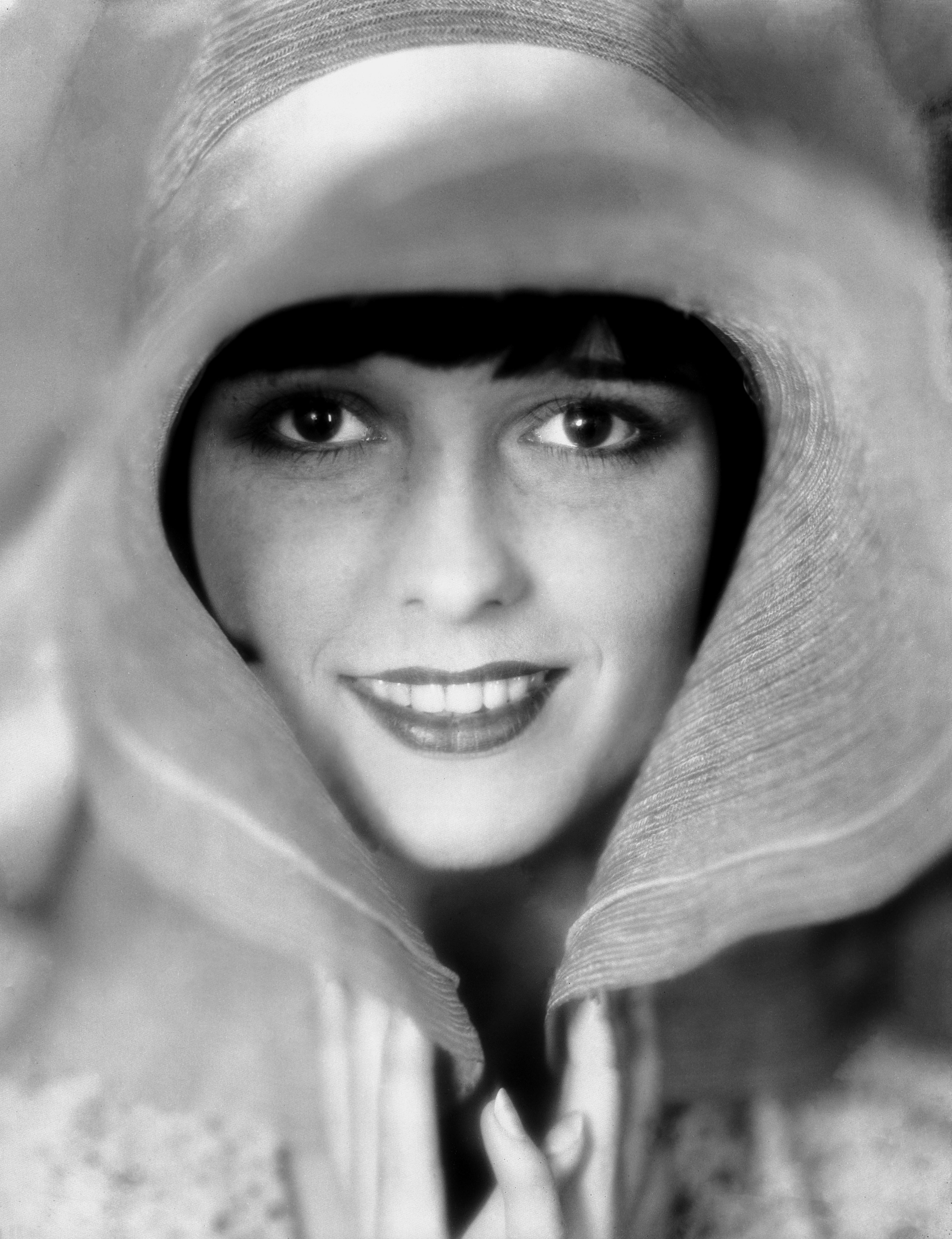 Unknown Portrait Photograph - Louise Brooks Smiling in Brimmed Hat Movie Star News Fine Art Print