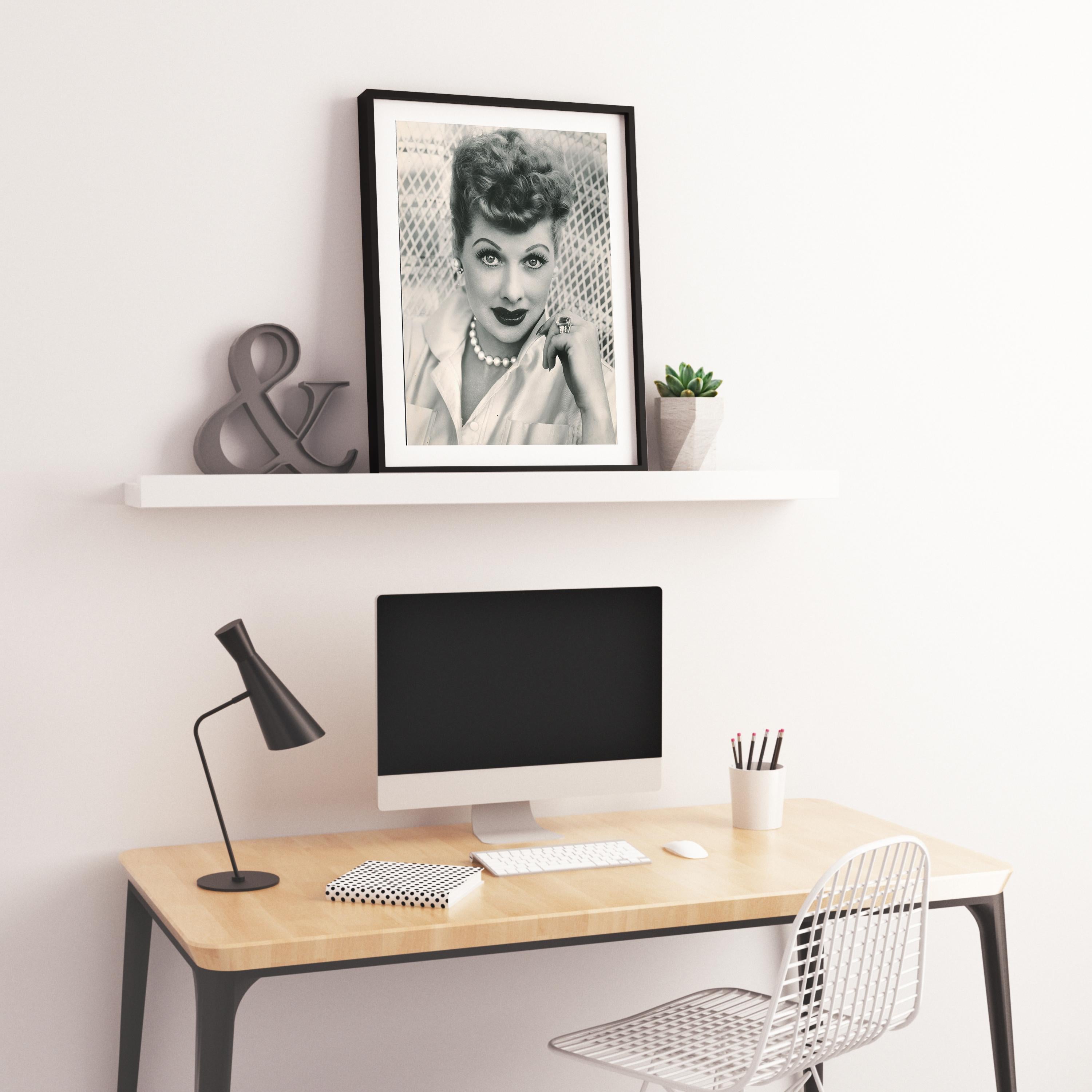 Lucille Ball: Classic Beauty Fine Art Print - Gray Portrait Photograph by Unknown
