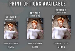 Lucille Ball Elegant Portrait in Brilliant Color Globe Photos Fine Art Print