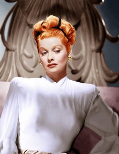 Vintage Lucille Ball Elegant Portrait in Brilliant Color Globe Photos Fine Art Print